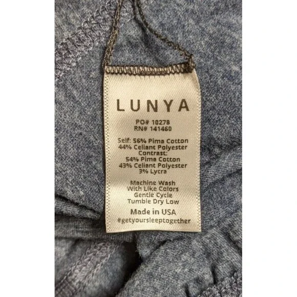 Wmn's LUNYA Blue Pima Cotton Blend Super Soft Sleep/Lounge Shorts XS EXCELLENT! - Picture 7 of 8